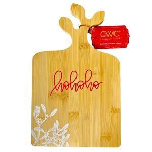 CWC Christmas Bamboo Serving Board Ho Ho Ho